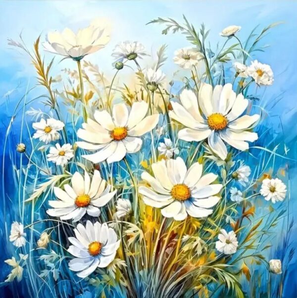 Valged Lilled 40x40 cm (35x35)