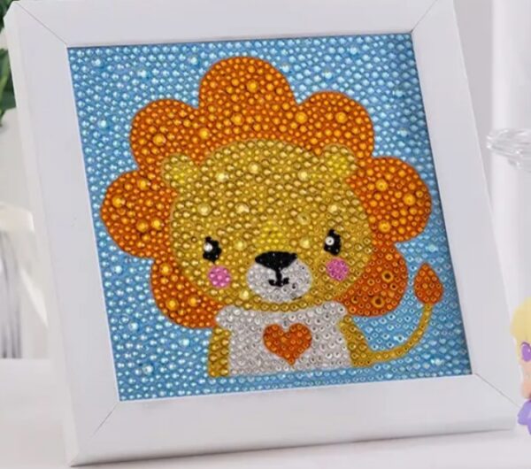 TELLIMISEGA! Raamiga lõvi 19x19 cm