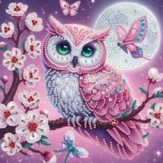 Roosa Öökull 30x30 cm