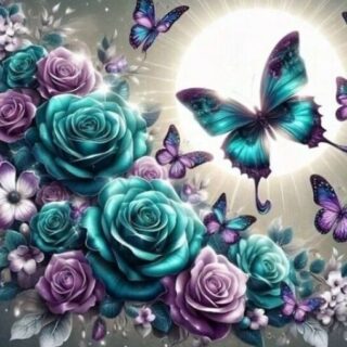 Roosid&Liblikad 30x30 cm (25x25)