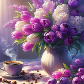 TELLIMISEGA! Lillad Tulbid 60x80 cm