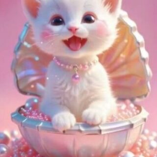 Valge Kass 30x40 cm (25x35)