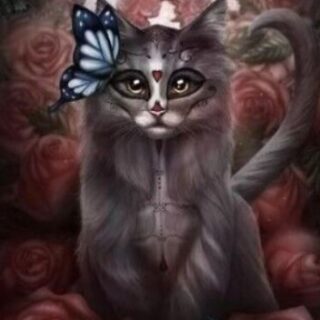 Kass&Liblikad 30x40 cm (25x35)