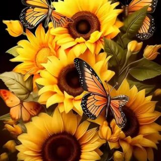 Päevalilled&Liblikad 30x40 cm (25x35)