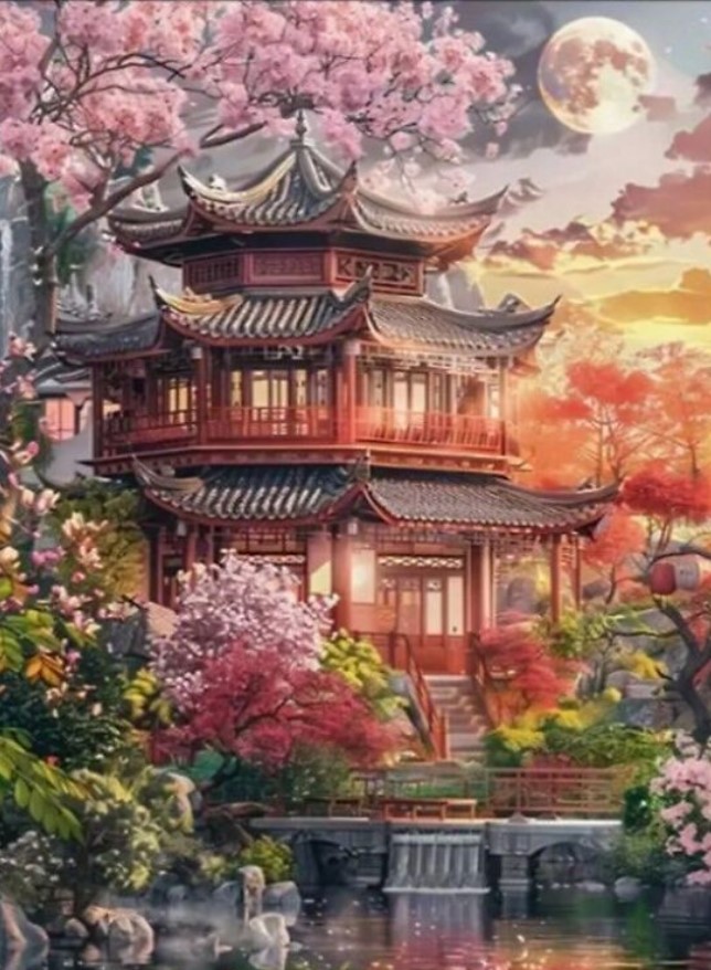 Jaapanimaja 30x40 cm (25x35)