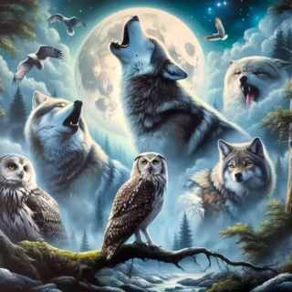 Uluvad Hundid 50x50 cm (45x45)