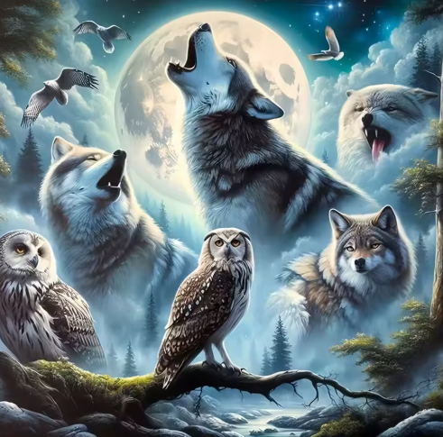 Uluvad Hundid 50x50 cm (45x45)