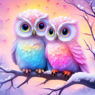 Öökullid 30x30 cm (25x25)