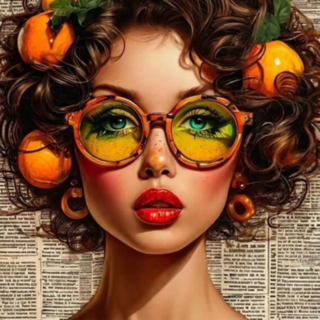 Naine&Apelsinid 30x40 cm (25x35)