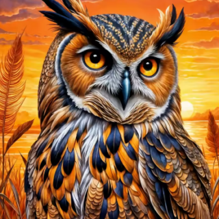 Öökull 30x40 cm (25x35)