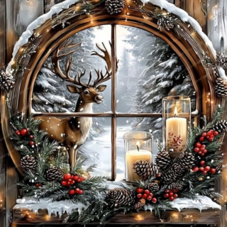 Hirv&Aken 30x30 cm (25x25)