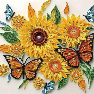 Päevalilled&Liblikad 30x30 cm (25x25)