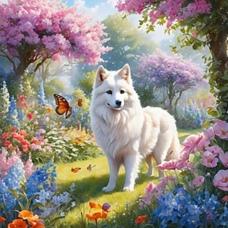 Valge Hunt 30x30  cm (25x25)