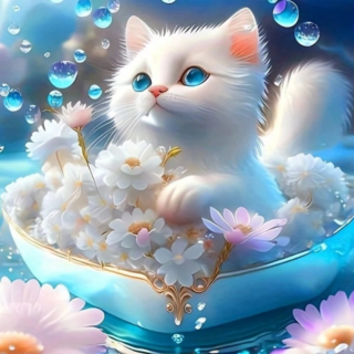 Valge Kass 30x30 cm (25x25)