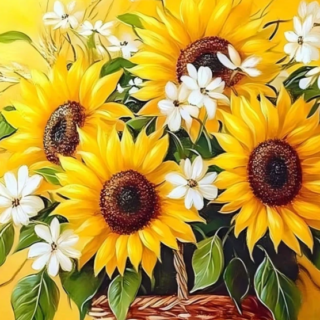 Kollased Lilled 30x40 cm (25x35)