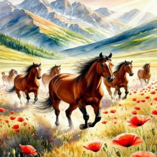 Hobused 40x60 cm (35x55)
