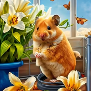 Hamster&Lilled 30x40 cm (25x35)