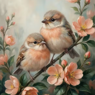 Linnud&Õied 30x40 cm (25x35)