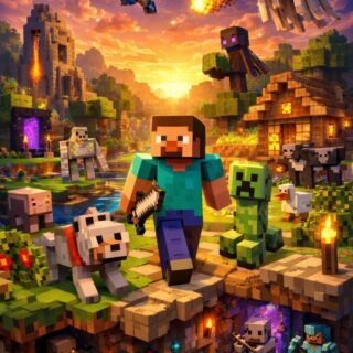 Minecraft 40x50 cm
